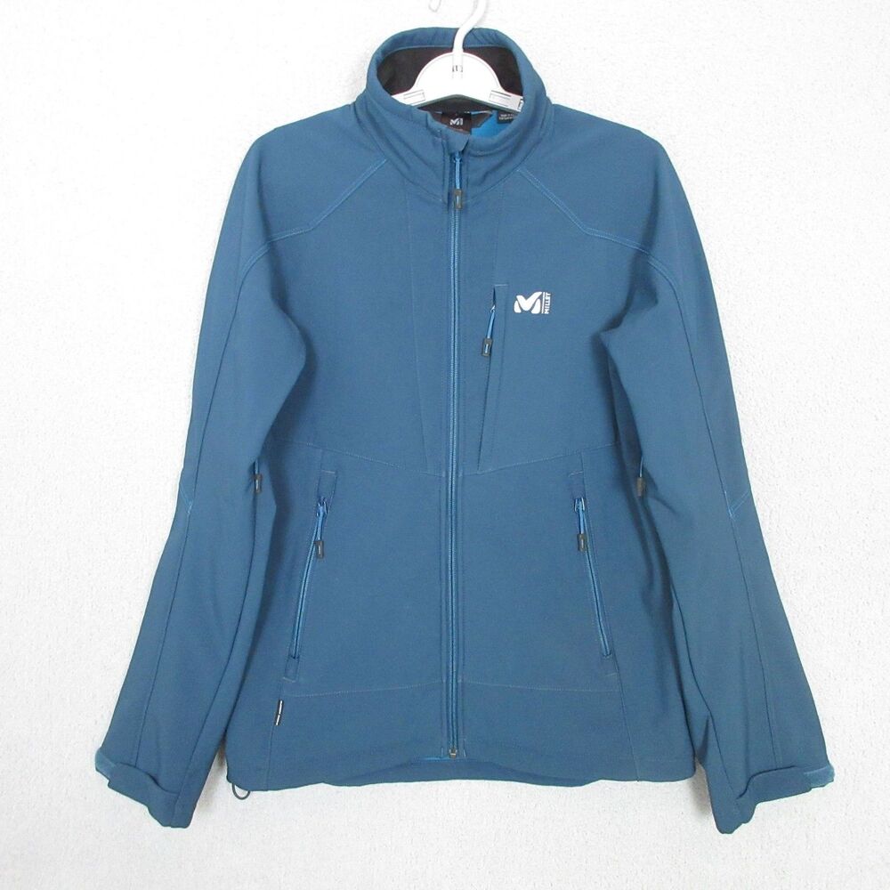 Millet Jacket Womens M Blue Softshell Fleece Lined‎ Full Zip Outdoor Windproof
